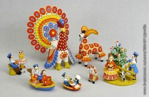 Дымковские игрушки - уникальные произведения русских мастеров